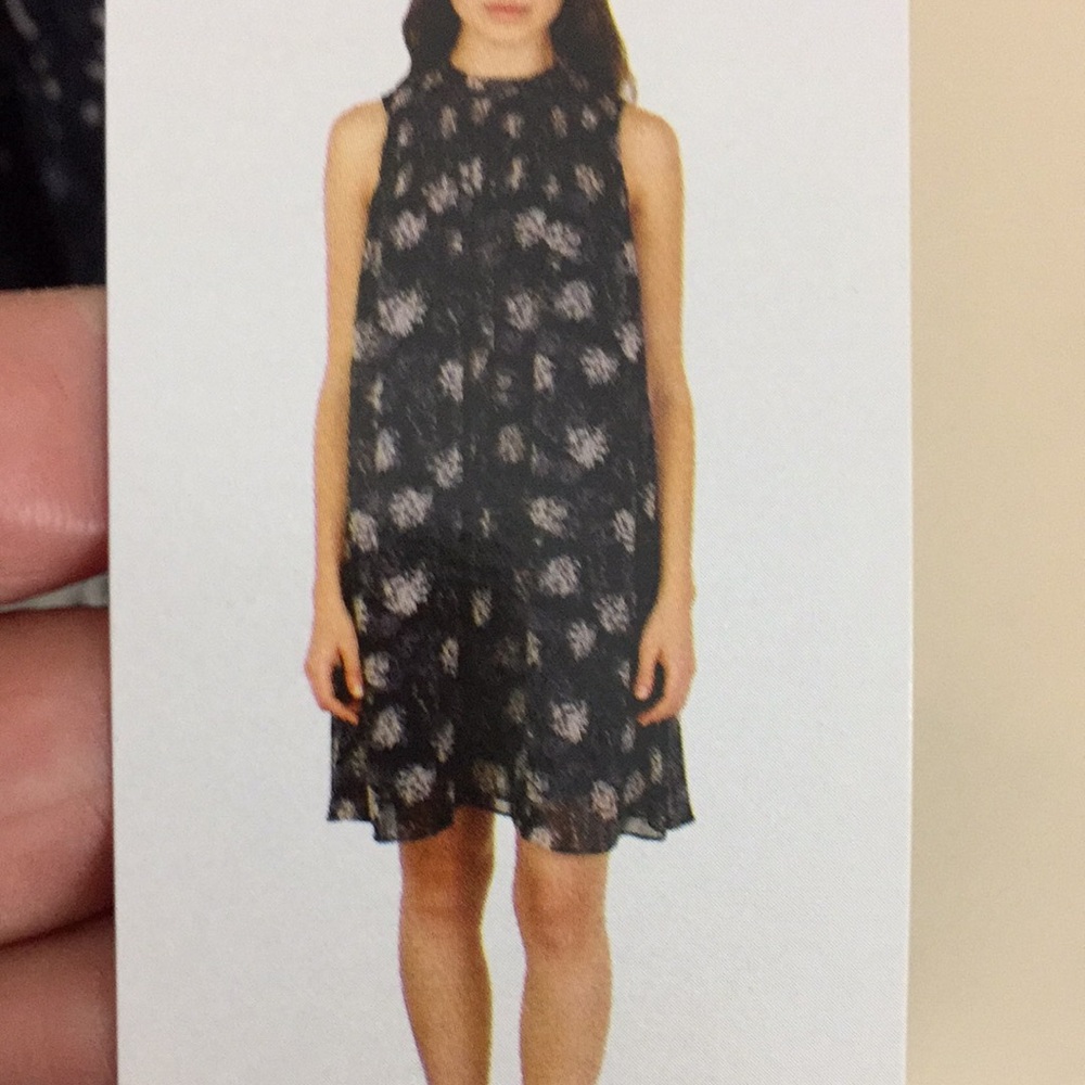 Joie Baltic Print Semi-sheer Sleeveless Mini Dress Size Large NWT